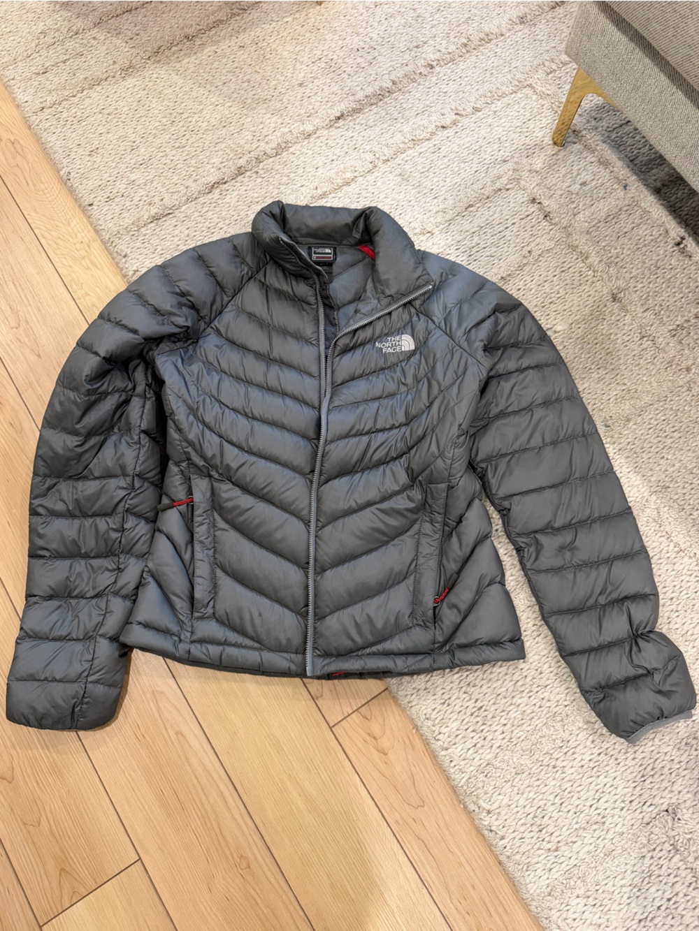 The North Face Women’s Gray Quilted Down Puffer Jacket